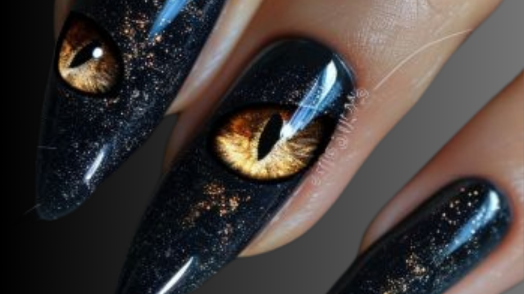 Cat Eye Halloween Nails