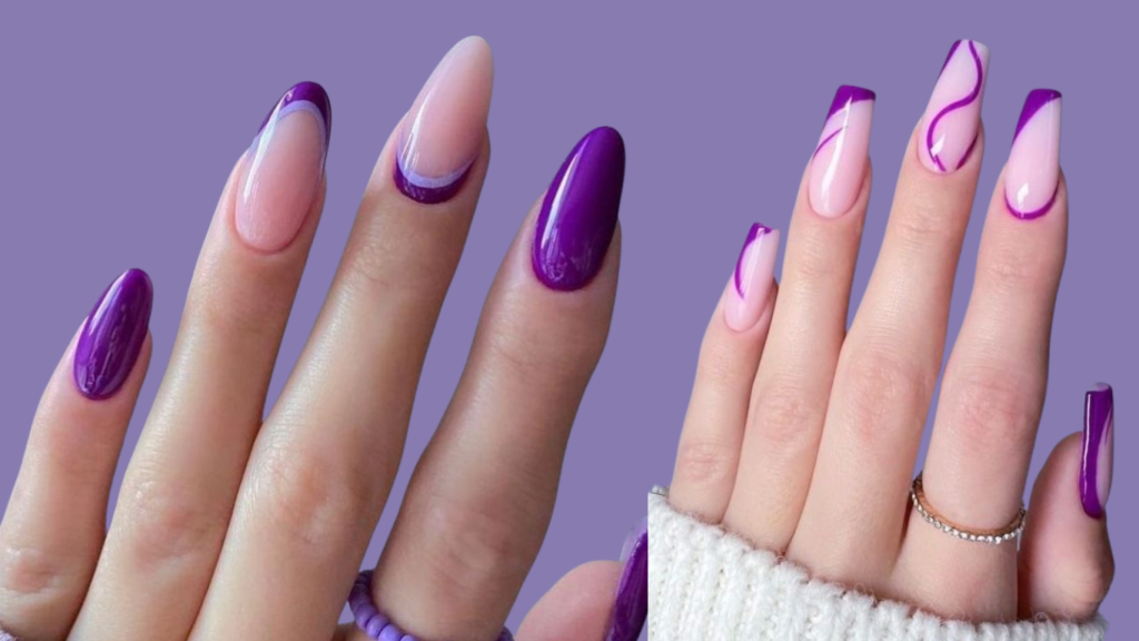 Minimalist negative space nails with intricate designs  creating a modern and artistic look. 