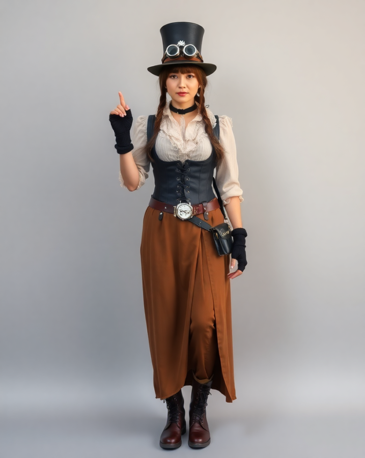 A Steampunk Explorer, ready for adventure.