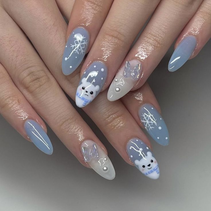  Polar Bear Nail Art - Winter nails