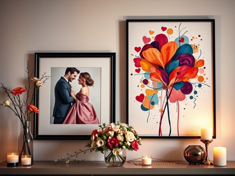 A one-of-a-kind piece of custom artwork, a truly unique and special gift that reflects your individual love story, perfect for Valentine's Day.