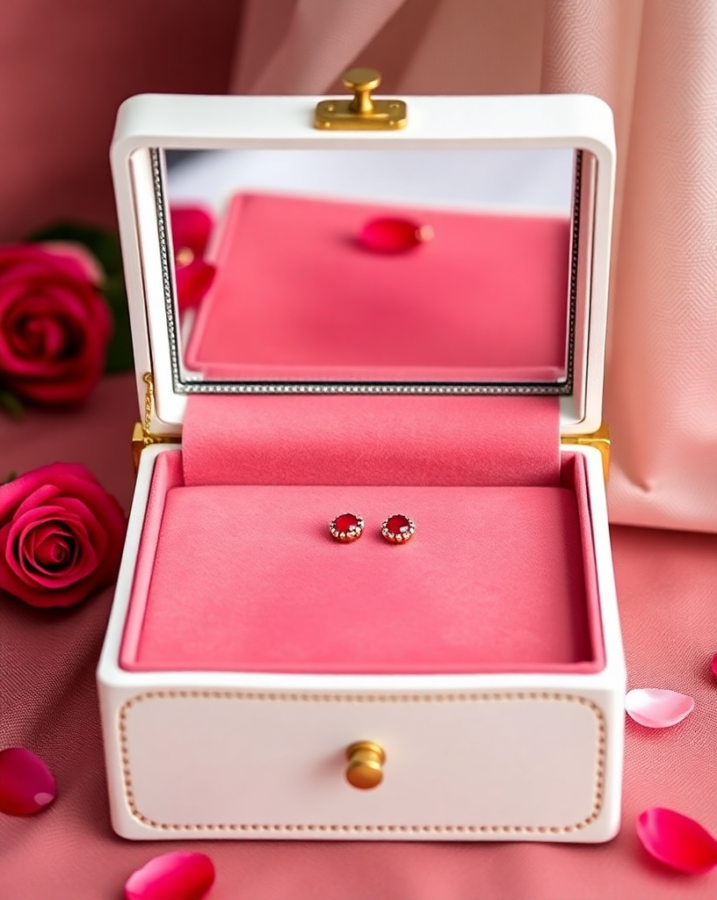 An elegant jewelry box, a luxurious and sophisticated gift for storing and showcasing her most treasured pieces.