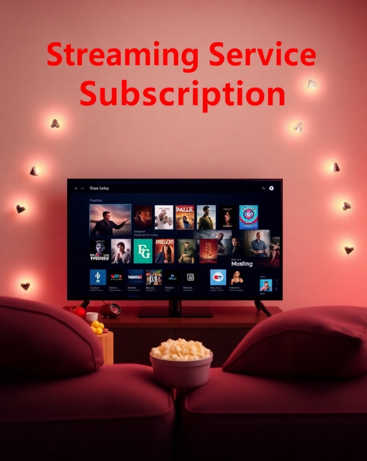 A streaming service subscription, the perfect gift for cozy movie nights in together this Valentine's Day.