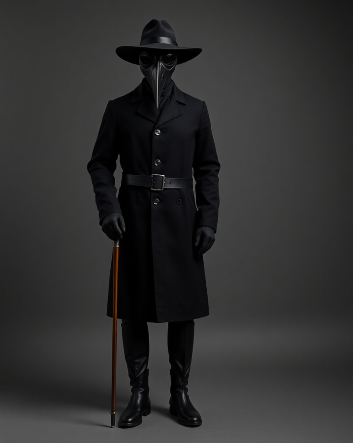 Mysterious plague doctor: Dressed to impress (and protect) during the plague. #PlagueDoctor #DressToImpress #HistoricalCostume #Mask