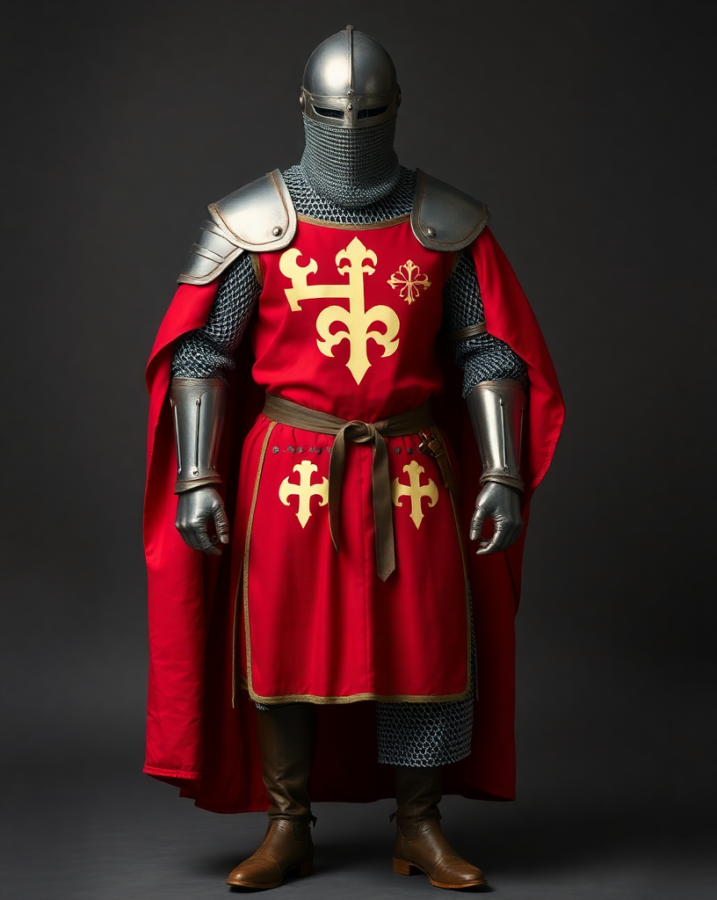 Intricate plate armor protects this valiant knight, a testament to the craftsmanship and style of medieval dress to impress. #MedievalArmor #HistoricalCostumes #DressToImpress #KnightlyFashion #Valiance