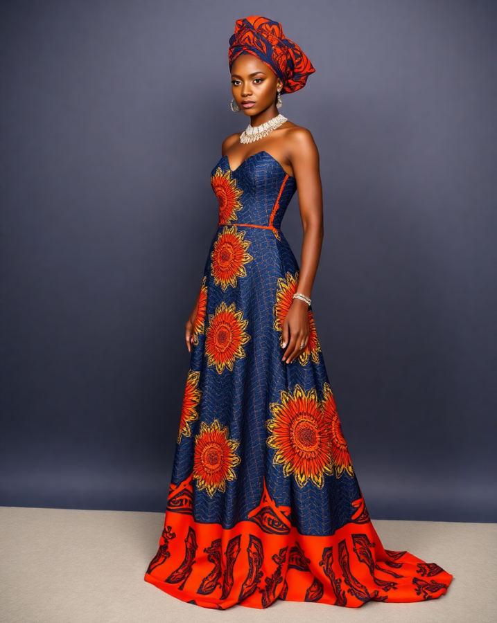 A celebrity wearing an Afrocentric couture gown at the Met Gala. #MetGala #AfrocentricFashion #CoutureGown #RedCarpet