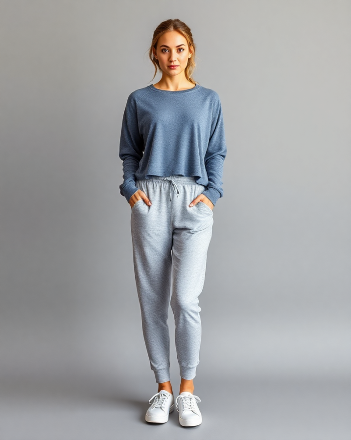 Ready to move (or relax) in style! This athleisure-inspired sleepwear is perfect for a comfortable and fashionable pajama day. #AthleisurePajamas #PajamaDayStyle #SportyChic #CozyComfort