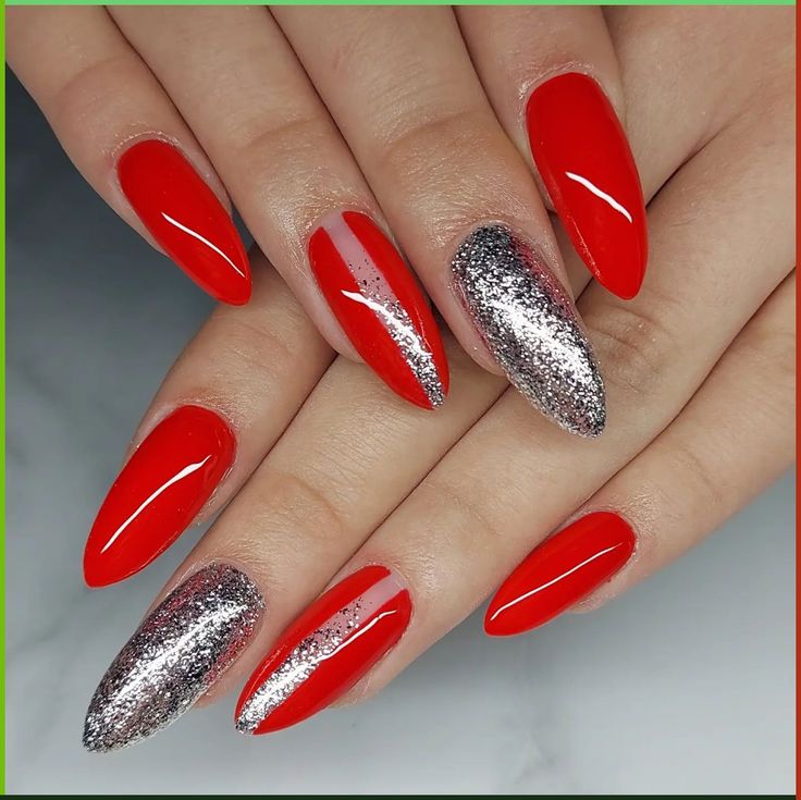 Exude confidence on your wedding day with these vibrant red nails.  #RedNails #ConfidentStyle