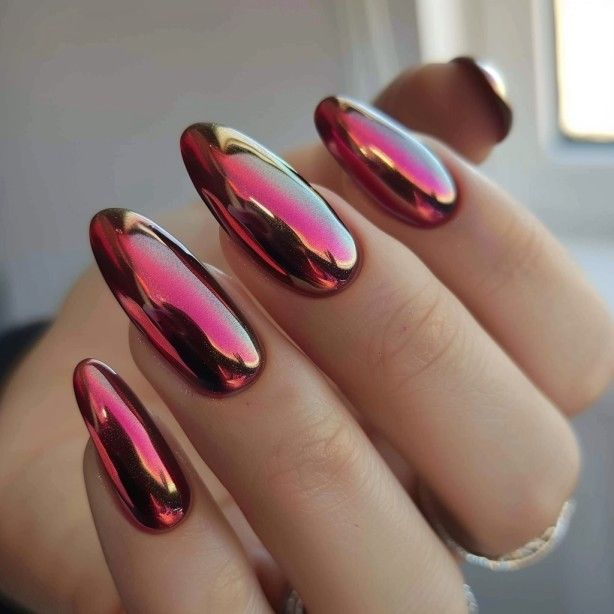 Burgundy Chrome with Holographic Accents