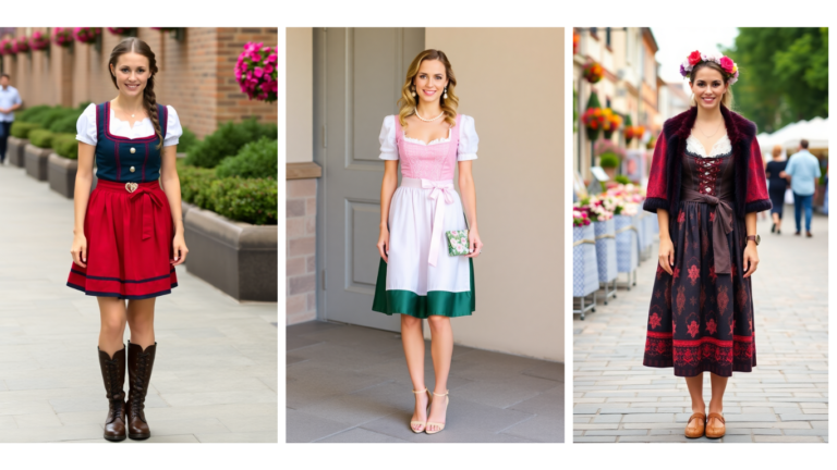 Attendees at a traditional festival joyfully wear dirndls, showcasing the versatility of this iconic garment beyond Oktoberfest. #GermanFestival #Dirndl #TraditionalClothing #CulturalEvent