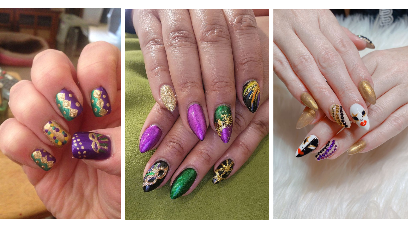 #MardiGrasNails