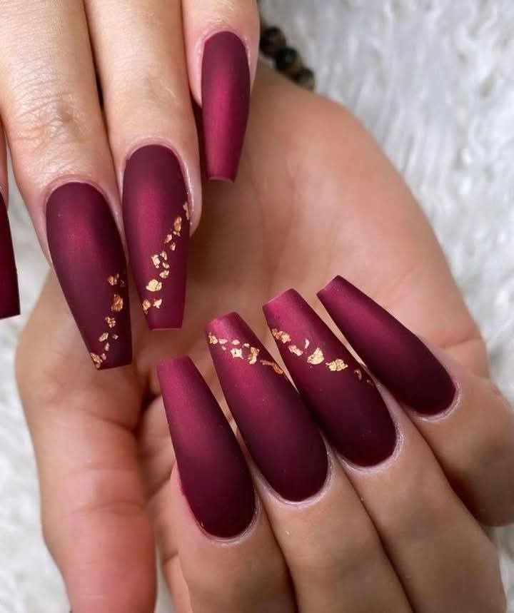 Matte and Chrome Burgundy Combination