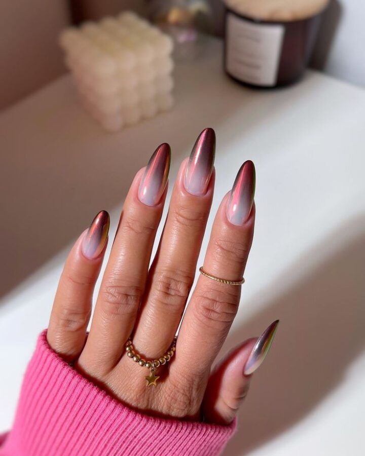 Ombre Chrome Nails