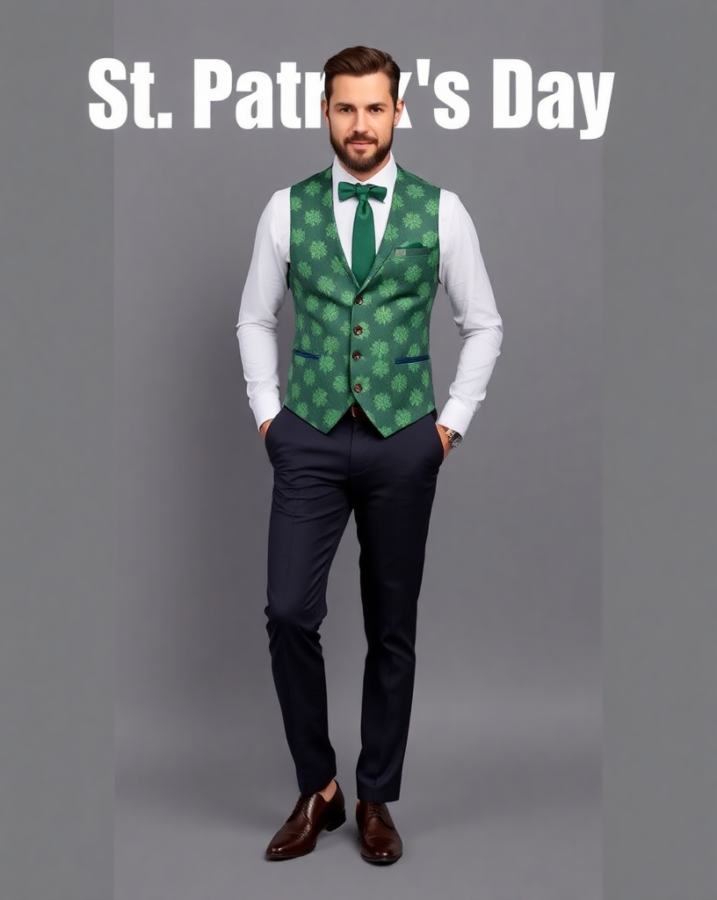 Waistcoat with Tailored Pants for St. Patrick day