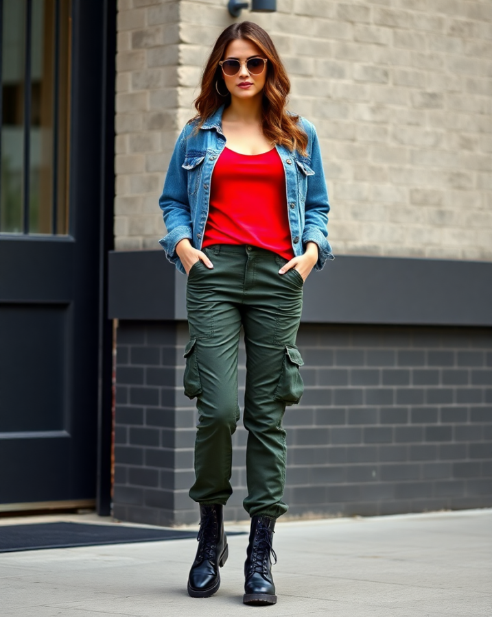 Red tank top for street style chic mood