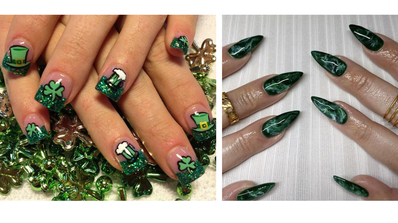 #StPatricksDayNails #NailArt #GreenNails #HolidayNails