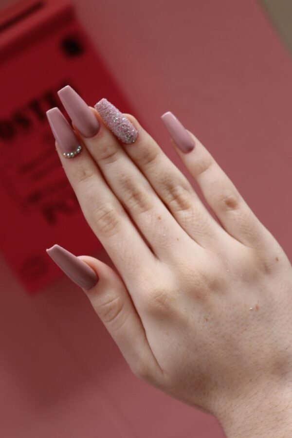 Matte Finish Glam nails